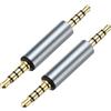 QUARKZMAN 2Pz Adattatore Audio Maschio-Maschio 3,5mm Adattatore Accoppiatore Maschio Stereo 3,5mm Connettore, Adattatore Spina Jack Stereo Trs 3,5mm per Altoparlante Telefono, Grigio