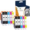 OGOUGUAN Teland 364XL Cartucce di inchiostro Compatibili per HP 364 364-XL per HP Photosmart 5510 5520 5522 6520 7520 6510, HP Officejet 4620 4622, HP Deskjet 3520 3070A, Premium B010 B109a B110 (10 pezzi)