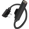 Pekoluta Adattatore Jack per Auricolari USB C,Adattatore per Cuffie e Caricabatterie da USB C a 3,5 mm | Cavo Adattatore da USB C ad Audio, Adattatore DAC USB Tipo C per la Maggior Parte