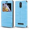 Shantime Custodia Flip in Pelle PU con Finestra Visibile e Chiusura Magnetica Invisibile Compatibile con Brondi Amico Smartphone S+B Nero, Protezione Totale (Azzurro chiaro)