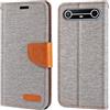 Shantime Custodia Portafoglio Flip in Tessuto Oxford Compatibile con Tecno Pova Slim 5G, Cover Protettiva Magnetica con Slot Carte e Supporto(Grigio)