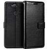 Shantime Custodia Portafoglio in Pelle PU Compatibile con Sony Xperia XA2 Plus, Cover con Chiusura Magnetica, Tasche per Carte e Funzione Stand (Nero)