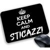csm informatica Tappetino Mouse pad personalizzabile Divertente scherzo frasi parolacce antistress keep calm and sticazzi Con corona colore nero e bianco