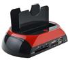 Simpletek - Docking Station HDD USB 2.0 con Backup One Touch OTB per Dischi SATA e IDE da 2.5/3.5 | Lettore Multi-Schede | USB 2.0