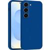 Mixroom - Cover Custodia Case per Samsung Galaxy S23 Plus Protezione Fotocamera in Silicone TPU Morbido Opaco Bordi Piatti Colore Blu