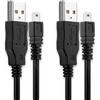 CELLONIC 2X Cavo USB 1.5m Compatibile con Olympus SZ-15, X-43, FE-320 FE-330 FE-340 FE-47 FE-280 FE-230, VR-360 VR-350 Filo Carica Cavetto Dati USB A 2.0 PVC Nero, per Fotocamera