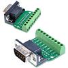 Oiyagai 2 Pezzi Adattatore DB9 Maschio a Morsettiera, Connettore RS232 9 Pin a Terminale a Vite Senza Saldatura per Comunicazione Seriale e Controllo Industriale