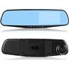 MF artSHOP Specchietto Retrovisore Dash Cam, Full HD 1080P, Doppia Telecamera Anteriore e Posteriore, Grandangolo 170°, G-Sensor, Visione Notturna, 27,5x8,2 cm