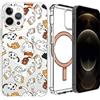 Mixroom - Cover Custodia per Apple iPhone 12 con Cerchio Magnetico Compatibile con l'Alimentatore MagSafe Disegno CUCCIOLINI di Gatto 460