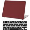 FFBOFFC Custodia Compatibile con MacBook Pro 16 Pollici 2020 2019 Rilascio Modello A2141 con Touch Bar Touch ID, Plastica Protettiva Custodia Rigida Copertura & Tastiera Cover, Vino Rosso