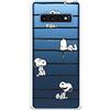 LA CASA DE LAS CARCASAS Custodia per Samsung Galaxy S10 Ufficiale Snoopy Snoopy Stripes per Proteggere Il Tuo Cellulare. Custodia Flessibile in Silicone con Licenza Ufficiale Peanuts.