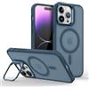 Mixroom - Cover Cavalletto per iPhone 11 PRO Custodia Supporto Stand Invisibile Pieghevole Compatibile con MagSafe Cerchio Magnetico Integrato Blu C06