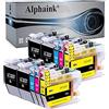 alphaink 10 cartucce compatibili con Brother LC-3237 LC-3237XL per stampanti Brother MFC-J6945DW, MFC-J5945DW, MFC-J6947, MFC-J6000DW, MFC-6100DW.