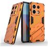 ESTH® Custodia per Xiaomi Redmi Note 13 Pro 5G/Xiaomi Poco X6 5G con Supporto [Compatibile con Supporto Magnetico per Auto] Cover Paraurti PC + TPU, Arancia