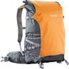 Mantona ElementsPro 50 Outdoor und Kamerarucksack (geeignet fr 1 bis 2 Kameras, 4 bis 5 Objektive, Netzteil und Zubehr, Laptop-Fach bis 15 Zoll, aus praktischem Nylon mit Regenschutz) grau/orange