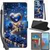 PHINIENLAND Cover per Xiaomi Redmi Note 13 Pro 5G custodia portafoglio Cuore | 3 scomparti carte, 1 tasca banconote, Chiusura magnetica, Supporto, Pelle PU flip cover per Redmi Note 13 Pro 5G