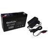 Electron BATTERIA A PIOMBO 6V 12AH CON CARICABATTERIA PIOMBO 6V 600mAh PEG PEREGO