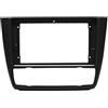 Hhfksci Telaio Montaggio Sul Cruscotto Fascia Autoradio Per BMW Serie 1 E81 E82 E87 E88 2004-2012 Lettore Audio Video Installa Kit Di Montaggio Telaio Dash