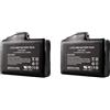 tooloflife Batteria ricaricabile ai polimeri di litio da 2 pezzi, batterie da 2200 mAh 7,4 V per calzini riscaldati