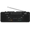 Generic Doppio lettore nastro - Registratore a cassette - Radio FM/SW/WM - Disco MP3/U, riproduzione di schede TF - Registrazione con un clic