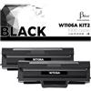 Betaink Kit da2 Toner CompatibiIi (CON CHIP) con HP 106A W1106A per Laser 107a 107r 107w per MFP 135a 135r 135w 135wg 137fnw 137fwg Compatibili (2 Neri)