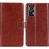 TienJueShi Marrone Premium Retro Stand Portafoglio TPU Silicone Caso per AGM H6 Kzong in Pelle Case Copertina Custodia Protettiva Cover