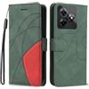 hdqICase Compatibile con Blackview Wave 8C - Custodia Sottile Bicolore con Morbida Pelle Tatto e TPU, Slot per Schede Cover