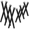 WOONEKY 12 Pezzi Cinghie in Nylon Nero per Biciclette, Cinghie di Fissaggio Regolabili per Portapacchi, Massima Stabilità e Prevenzione del Movimento Ruote