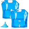 Votgutvo 2 Pezzi Tanica Acqua 10 Litri Tanica Pieghevole con Rubinetto Contenitore Acqua con Maniglia Senza BPA Tanica Acqua Pieghevole per Campeggio All'aperto, Escursionismo, Picnic(con Lmbuto)