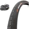 CST 1 Copertone + 1 Camera d'Aria 700 x 35C (37-622) C1207 Traveller, all Season Compound Neri per City Bike, Stradale, Trekking