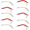 generico Esca Pesca Traina Artificiale Spinning Mare Serra Spigola Gomma Con Amo KIT 10 PZ