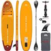 CampSup Aqua Marina - Tavola gonfiabile Sup Board Stand up Paddle Aquamarina Fusion + doppio tech, colore nero, confezione completa, 330 x 81 x 15 cm