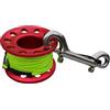 JISADER Bobina Subacquea Resistente con Moschettone in Acciaio, Rosso