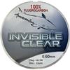 ARMERIAONLINE SINCE 1999 Lenza Filo da Pesca Invisible Clear, Fluorocarbon 100%, 0,60mm, 21kg, 30m, Trasparente Fliorocarbonio Mare Mulinello Spinning storione Trota Canna da Pesca