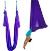 WELLSEM® 5,5 Yards (5 m/Set) Elastico Yoga Pilates Amaca con moschettone a Margherita e Guida (Viola Intenso)