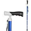 Cvoateo Bastoncini nordic walking altezza 3 posizioni regolabili e pieghevoli pali da trekking-compatta design di viaggio per marcia in spalla(1PC)
