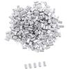 Timcryxient 100 pezzi in alluminio da pesca crimp doppia canna manicotti 1 mm