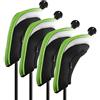 Andux Mesh Golf Hybrid Club testa copre con quadrante No. Tag 4 Pz Verde