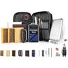 OutdoorMaster Kit di accordatura e ceretta per sci e snowboard con ceretta, cera universale, accordatore per bordi, spazzola, raschietto, Ptex, vite di fissaggio, cinturino in gomma (nero, standard M)