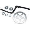 Motodak Pedaliera BMX Monoblocco 44dts Argento (Set con Cuscinetto) d1/2