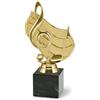 Generico Trofeo Musica Canto h17,5cm in ABS Oro Metallizzato con Base in Marmo Nera