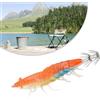 Lioaeust Esca luminosa Egi, gamberetti Eging Jigging, ganci Ing EGI, imitazione gamberi, corpo in plastica dura (arancione)