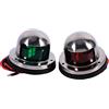 Qiilu Luci Di Via Per Barca Led Luci Navigazione Barca Luci Di Navigazione Barca Luci Di Navigazione Barca Lampadine Di Navigazione, 12v In Acciaio Inox Led Marine Boat Yacht Red Green Bow Lampadine Di Navi
