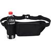 Generic Marsupio nero resistente all'acqua, tasche frontali multiple con portabottiglie, cinghia regolabile, 38,1 x 12,7 cm, marsupio sportivo unisex per escursionismo, viaggi, fitness