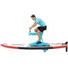 OUKANING Gonfiabile per bicicletta da mare, pedalò, kayak, bicicletta con telaio in alluminio, capacità 100 kg, poggiapiedi regolabili e valvola dell'aria per una facile conservazione