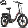 Fafrees Bicicletta elettrica da uomo F20 da 20 pollici con batteria da 36 V/16 Ah, motore da 250 W, bici da città, bici elettrica da uomo, mountain bike elettrica 7S, max 25 km/h (nero)