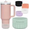 Tiwkabm Stivale in silicone personalizzato, compatibile con Stanley Tumbler da 200-40 once e Hydro Flask Borraccia da 340-680 ml e altre bottiglie/bicchieri con fondo da 7,4-7,6 cm, copertura per