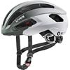 uvex rise cc Tocsen, casco sicuro ad alte prestazioni unisex, incl. sensore di caduta Tocsen, aerazione ottimizzata, irish green, silver matt, 56-59 cm