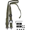 ACEXIER Imbragature tattiche a 2 Punti con Attacco QD Cinghia dell'imbragatura MS4 a sgancio rapido Doppia girella QD System di imbragatura multimissione a Doppio Punto (Green)