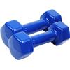 YASTA Coppia Pesi palestra 6kg manubrio antiscivolo esagonale gommato allenamento